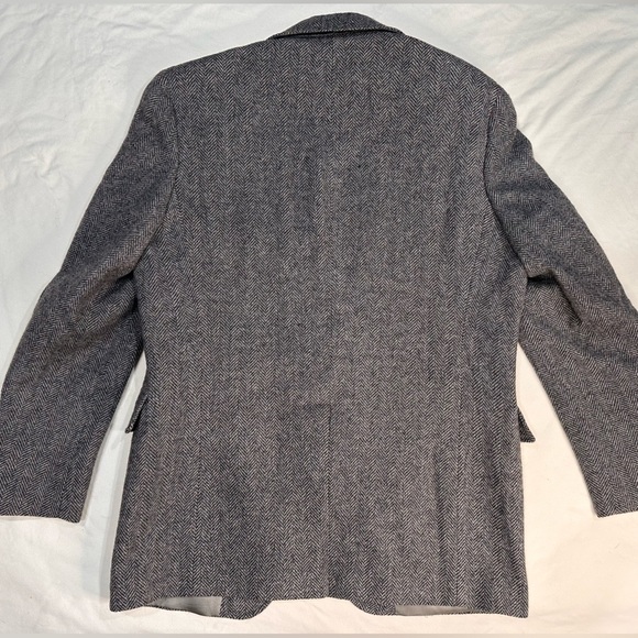 44L Adams Row USA Mens Vintage 2 Button Pure Wool Tweed Blazer Sport Coat Jacket - Picture 2 of 14